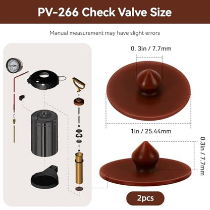 PV-266 Viton Check Valve Compatible with B&G Sprayer BG2022, Fit for 1 2 Gallon Sprayers, Sprayer Bottom Valve Repair Parts for Preventing Backflow, 2 Pack