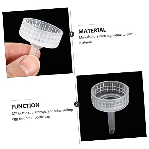 Toddmomy 20pcs Shrimp Hatching Container Caps Aquarium Brine Shrimp Incubator Bottle Covers for Enhanced Survival Rate Easy to Clean and Assemble Safe Material