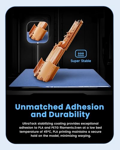 YOOPAI Cold Low Temperature Build Plate 257x257mm, Double Sided Room Temperature Print, Cold 3D Printer Bed Platforms with UltraTack Coating for Bambulab P2S/A1/X1C/P1P/P1S/X1E 3D Printers, Blue