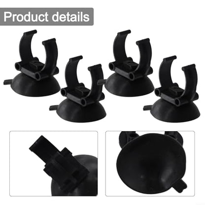 4/8 Pcs Aquarium Heater Suction Cups Clips 35mm Replacement Fish Tank Thermostat Holders Heaters for Bars Black Resin Clamps Fit 2.5cm Tubes(8pcs) - size: 8pcs