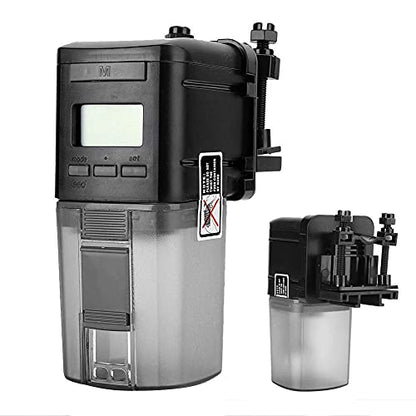 Yosoo Automatic Fish Feeder for Aquarium, Vacation, Weekend, Flake Pellets, Digital Timer, Black, Modern Style