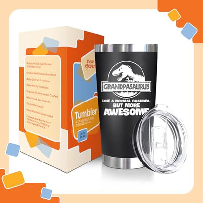 NewEleven Fathers Day Gift For Grandpa From Granddaughter, Grandson - Gift Ideas For Grandfather, New Grampa, Promoted To Grandfather, Grandchildren, Grandkid - 20 Oz Tumbler