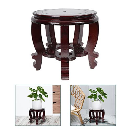 Vase Stand Wood Fishbowl Stand Tall Outdoor Plant Stand Fish Tank Base Turtle Tank Base High Tall Home Supplies Wooden Flower Vase Stand Vase Stand Vase Display Stands Brown