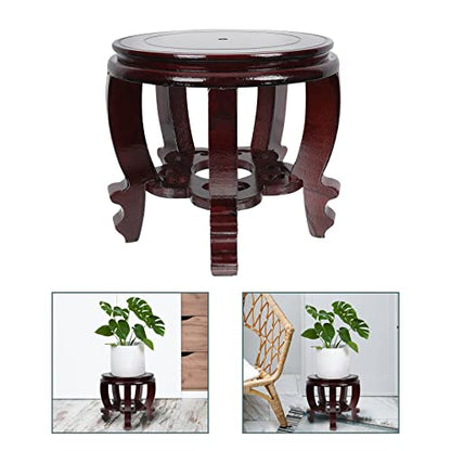 Vase Stand Wood Fishbowl Stand Tall Outdoor Plant Stand Fish Tank Base Turtle Tank Base High Tall Home Supplies Wooden Flower Vase Stand Vase Stand Vase Display Stands Brown