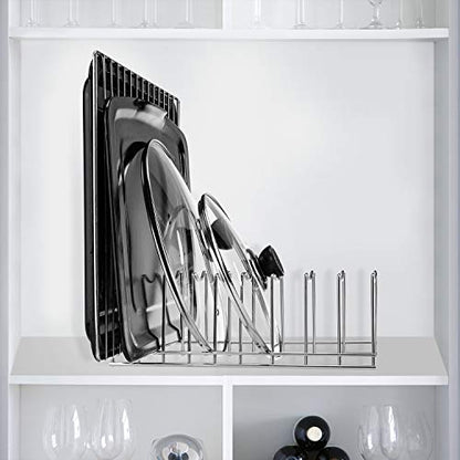 Kitchen Pot Lid Holder Organizer, Rack Cutting Boards, Bakeware, Reusable Containers, Plates