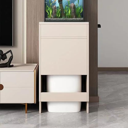 Sweeper Robot Storage Cabinet Sweeping Robot Storage Cabinet Shelf Robot Living Room Sideboard Fish Tank Cabinet Living Room Sideboards Sweeper Organizer(White,60x45x105cm)