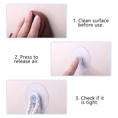 Medsuo 12pcs Suction Cup Glass Suction Pads 40mm Clear PVC Plastic Sucker Pads Without Hooks Extra Strong Suction Holder for Home Kitchen and Bathroom Window Glass Door