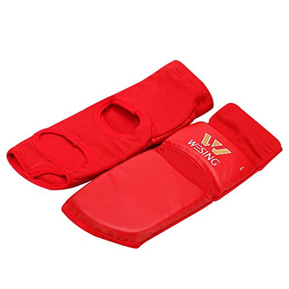 WESING Pro Instep Guard Foot Guard for Martial Arts Muay Thai MMA - color: Red, size: Medium