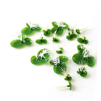 BESPORTBLE 54pcs Mini Fake Duckweed Aquarium Floating Plants Realistic Simulation Decor for Fish Tank Safe Lifelike Aquatic Grass Aquarium Landscape Bright Decoration