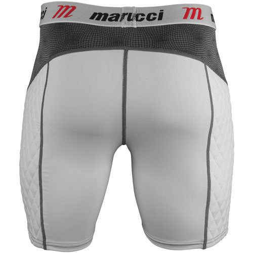 Marucci Men's Marucci Adult Elite Padded Slider Shorts - color: White, size: XX-Large