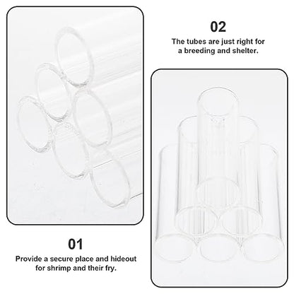 UKCOCO 6holes Acrylic Shrimp House Tubes Shelter for Aquatic Pets Provides Secure Hiding Spots Fish Tanks for Breeding and Resting Aquarium Decoration