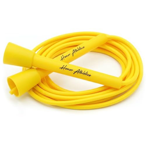 HONOR ATHLETICS Speed Rope, Skipping Rope - Best for Double Under, Boxing, MMA, Cardio Fitness Training Condition - Jump Rope - color: Yellow