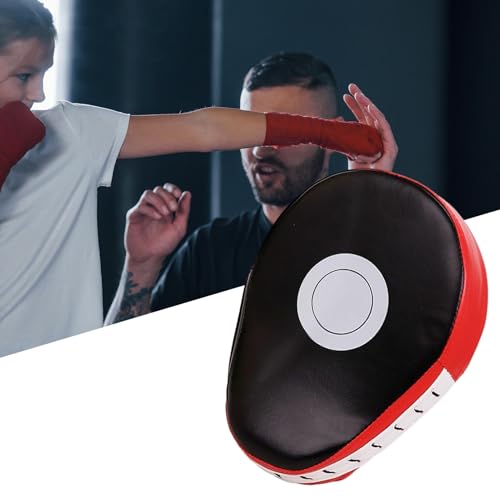 Boxing Pads Mitts Strike Pad Kick Shield Equipment Training Gear Paws - color: Red