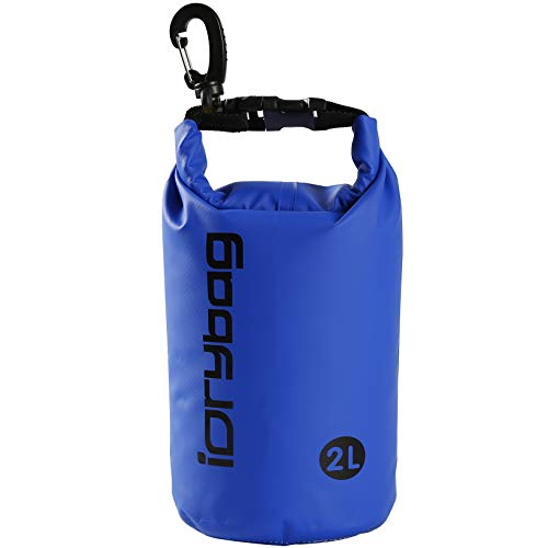 Dry Bag for Kayaking Waterproof 2L/5L/10L/15L/20L, Small Dry Sack Waterproof Bag for Boating - color: Blue, size: 2L