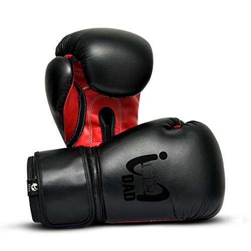 Ultimate - I Boxing Dad - Kids Boxing Gloves MMA Boxing Muay Thai Bag Work - color: Black Red, size: 4 Oz