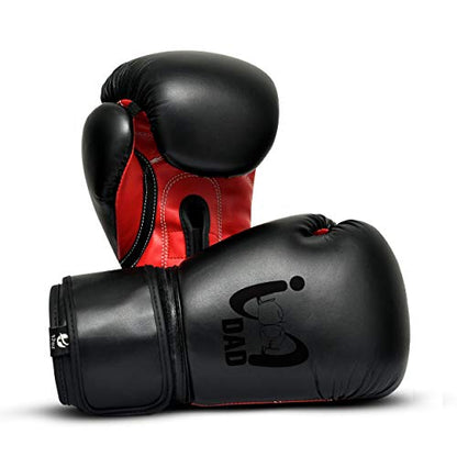 Ultimate - I Boxing Dad - Kids Boxing Gloves MMA Boxing Muay Thai Bag Work - color: Black Red, size: 6 Oz
