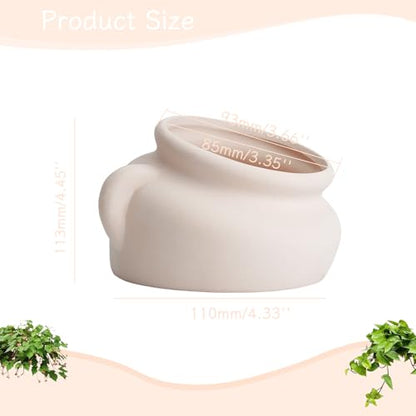 AnRui Pottery Jar Natural Fish Tank Decortation Aquarium Decor Betta Cave Hideout Ornament Accessories for Fish, Shrimp, for Fish Tanks of 5/10/15 Gallons, Beige