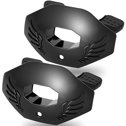 2Pcs Youth Football Mouthguard,Football Mouthpiece with Strap,No Boil. - color: Black
