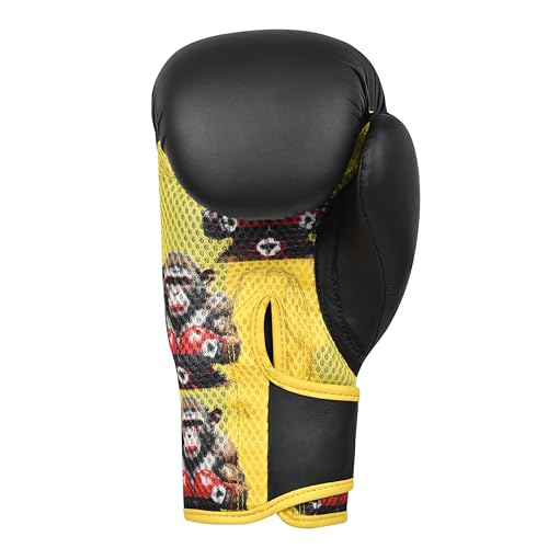 Kids Boxing Gloves 6oz | Boxing Gloves for Kickboxing Muay Thai MMA | Bag Gloves for Punching Bag - color: Monkey Bl