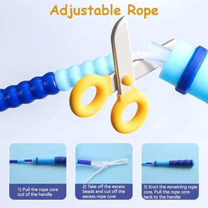Jump Rope for Kids Girls and Boys, Soft Beaded Jump Ropes, Adjustable Skipping Rope, Tangle-Free Segmented Rope for Kid and Women Men Adults Exercise, Keeping Fit, Training - 9.2Ft - color: Purple