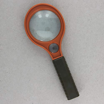 Othmro 1Pcs QK-5002 Magnifier 10X 15X Magnifying Glass Handheld Magnifying Tool with Plastic Handle Lens Diameter 50mm 15mm - color: 10x 50mm