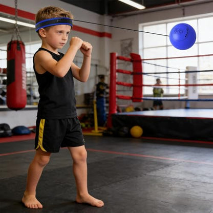 Boxing Reflex Ball Headband Multifunctional Fun Effective Hand Eye | Beginners Reflex Punching Ball Boxing Gear for Adults Enthusiasts Families Friends Amateurs Lovers Fun Sp - color: Blue ball
