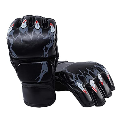 kowaku MMA Boxing Gloves, Gear Lightweight Half Mitts for Women Men Punching Heavy Bag Karate Fighting Arts Grappling, Claw of