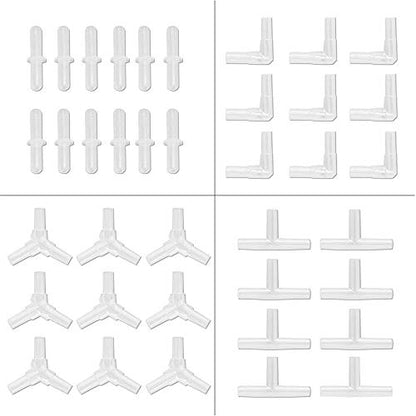 Aquarium Airline Tubing Connectors I T L Y 40pcs Fish Tank Air Tube Adapters for 3/16 '' Air Line Hose - color: Clear