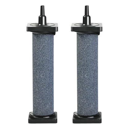 AQUANEAT Aquarium 5 inch Air Stone Cylindrical 2 Pack, Large Airstone, Aerator Bubble Diffuser, Air Pump Accessories for Aquariums, Hydroponic, Ponds and Fish Tanks - size: 5 inch