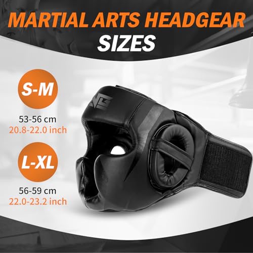 Boxing Headgear for MMA, Muay Thai,Sparring Training | Head Gear for Kickboxing,Grappling, Sparring, Kickboxing, Muay Thai,Karate, Taekwondo,Martial Arts - size: Medium