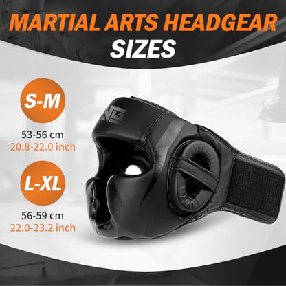 Boxing Headgear for MMA, Muay Thai,Sparring Training | Head Gear for Kickboxing,Grappling, Sparring, Kickboxing, Muay Thai,Karate, Taekwondo,Martial Arts - size: Medium
