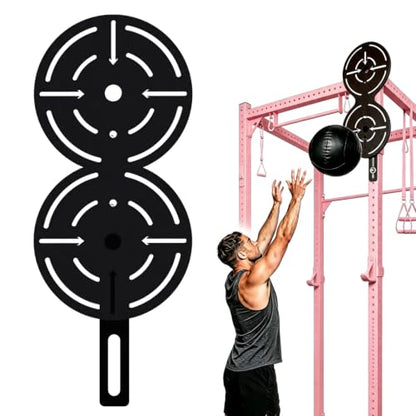 Metal Double Wall Ball Target with Extension Rack Mounted - size: Hole Diameter:5/8"
