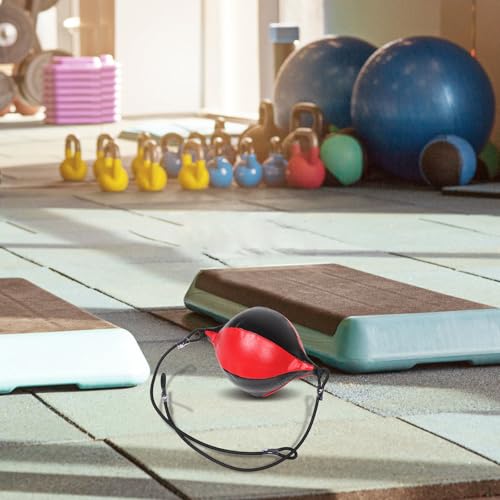 Abaodam Double-End Boxing Speed Bag PU Punching Ball Hanging Reflex Training Tool for Reaction and Eye Coordination Home Exercise
