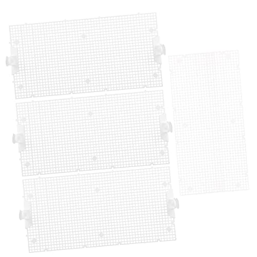 LIOOBO 4pcs Aquarium Isolation Divider for Fish Tank Panel Cups for Enhanced Water Permeability Betta Fish Separator Transparent System
