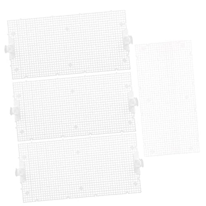 LIOOBO 4pcs Aquarium Isolation Divider for Fish Tank Panel Cups for Enhanced Water Permeability Betta Fish Separator Transparent System
