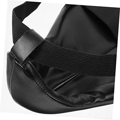 Professional Groin Protector Wear Resistant PU for Boxing Training Black