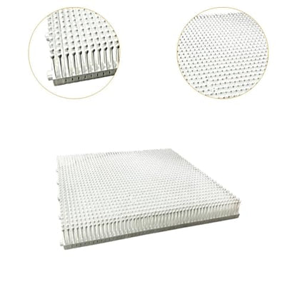Dryland Ski Training Mat - Modular 50x50cm (19.7x19.7 inch) Panels, White, PP Material for Indoor/Outdoor Practice