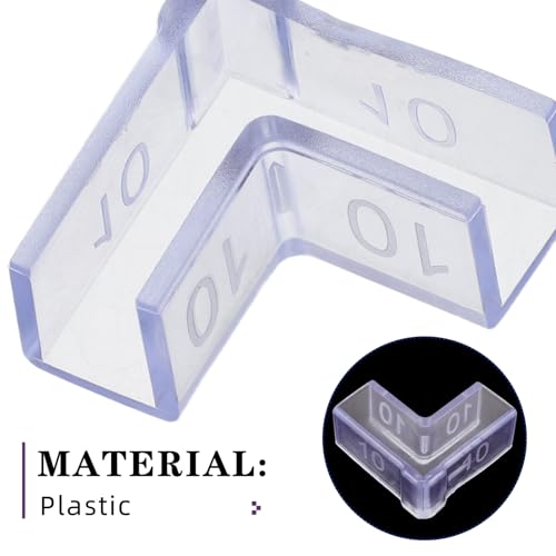 Mikikit 25pcs Fish Tank Glass Edge Guards Aquarium Corner Protectors 90° L-Shaped Thickened 10mm Non-Adhesive Safety Bumpers for Aquarium and Furniture