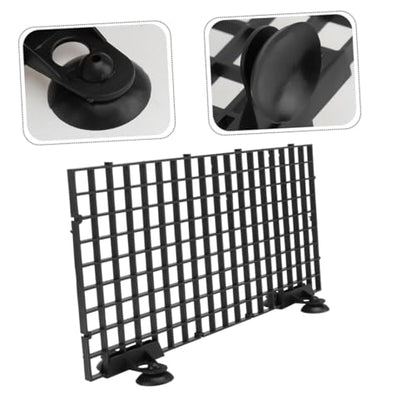 HANABASS 4sets Fish Tank Divider with Clips Aquarium Isolation Board and Bottom Grid Plastic Grate Panel for Easy Separation and Clean Water Management
