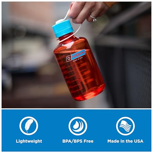 Nalgene 16 oz Narrow Mouth Water Bottle, Cerulean - color: Cerulean, size: 16 Ounces