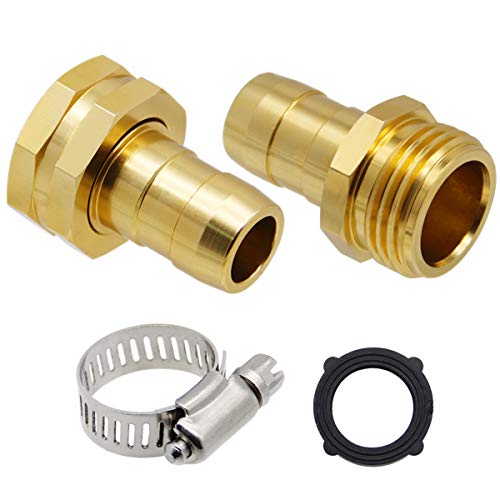 Garden Hose Repair Connector with Clamps, Male and Female Garden Hose Fitting, 3 Set