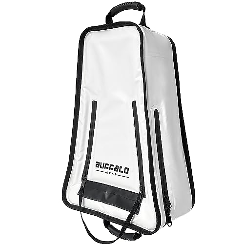 Buffalo Gear Kayak Fish Cooler Bag, 25in Portable Kayak Cooler for Caught Fish,Leak Proof Kayak Fishing Kill Bags with Shoulder Strap - color: 25'' White, size: 25''