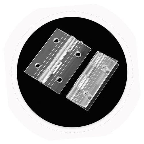 MAGICLULU 2Sets Clear Folding Acrylic Hinges for Jewelry Box Cabinet Furniture Transparent Hinges with Design for Easy Installation Crafts Aquarium Covers