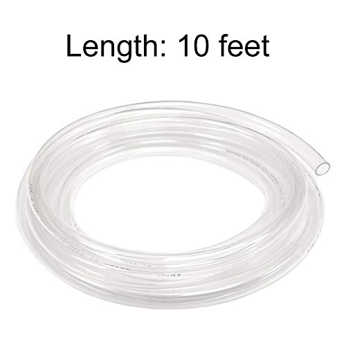 10ft x 1" ID Clear Vinyl Tubing, Flexible Hybrid PVC Tubing Hose, Lightweight Plastic Tube UV Chemical Resistant Vinyl Hose, BPA Free and Non Toxic - size: ID 1 INCH, style: 10 Feet