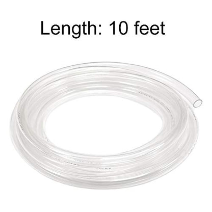 10ft x 1" ID Clear Vinyl Tubing, Flexible Hybrid PVC Tubing Hose, Lightweight Plastic Tube UV Chemical Resistant Vinyl Hose, BPA Free and Non Toxic - size: ID 1 INCH, style: 10 Feet