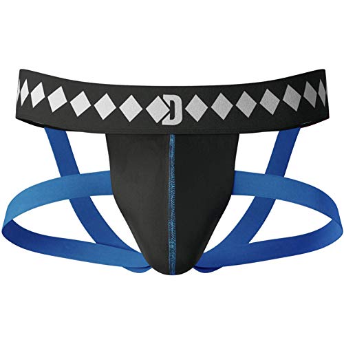 Diamond MMA Four-Strap Jock Strap Supporter with Built-in Athletic Cup Pocket for Sports