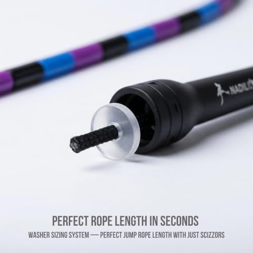 Elevate Rope Beaded Jump Rope, 1 in Beads, 10 ft Adjustable, Segmented - color: Galaxy
