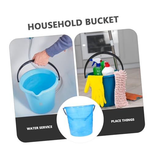Plastic Water Bucket with Handle 12L Portable Wash Bucket for Home Bathing and Laundry Thickened Storage Container for Students and Dormitory