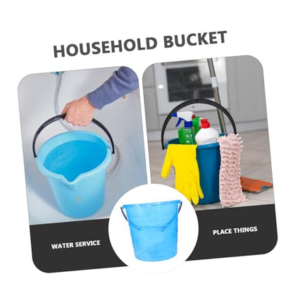 Plastic Water Bucket with Handle 12L Portable Wash Bucket for Home Bathing and Laundry Thickened Storage Container for Students and Dormitory