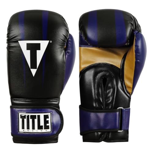 Title Boxing World Bag Boxing Gloves - color: Purple/Black/Gold, size: 12 oz